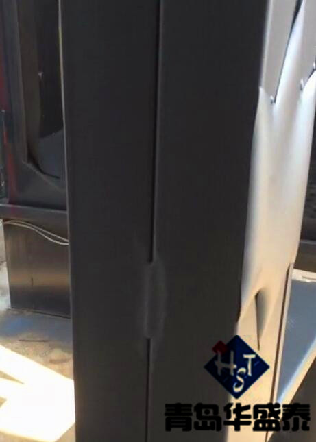 發(fā)貨威海吊鉤式拋丸機調試完畢拋丸效果現(xiàn)場圖