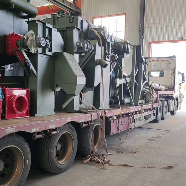 打沙除銹機(jī)視頻_砂帶除銹機(jī)_吊掛打砂除銹機(jī)