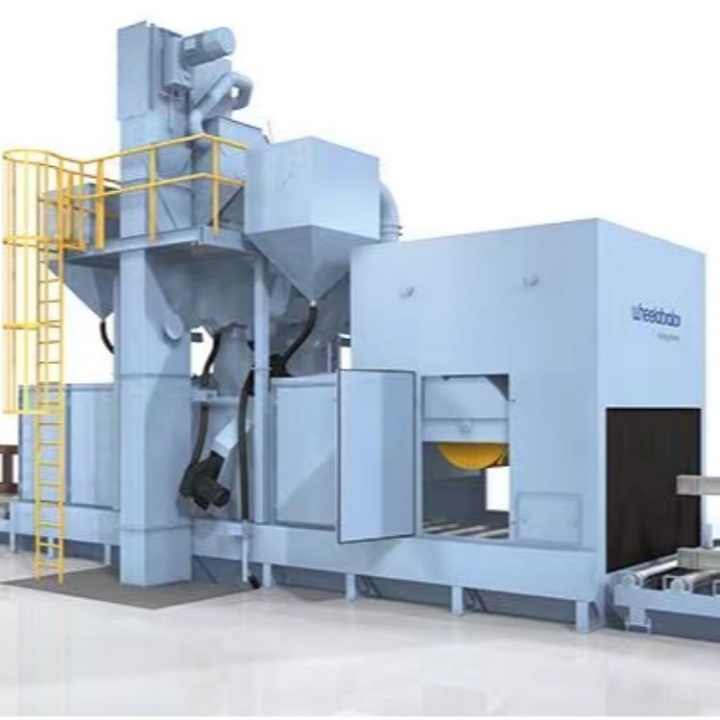 履帶拋丸機里面多少鋼砂_鑄造拋丸機履帶安裝視頻_鋼履帶拋丸打砂機